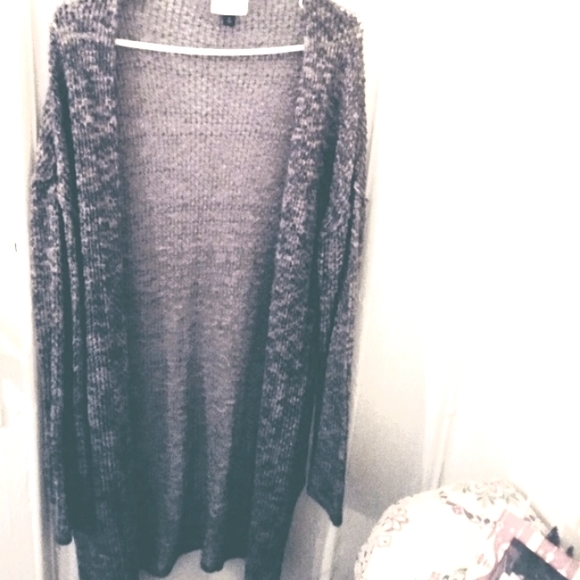 Universal Thread Sweaters - Long Sheer Charcoal Cardigan